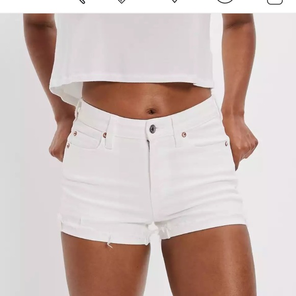 American Eagle Outfitters Pants - American Eagle white stretch midi shorts